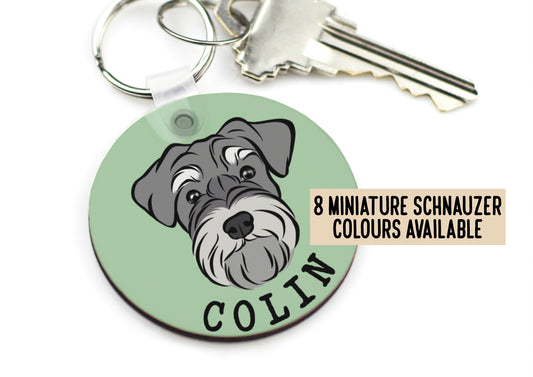 Miniature Schnauzer Keyring
