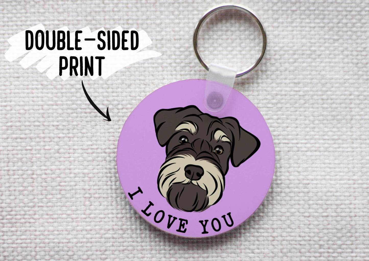 Miniature Schnauzer Keyring