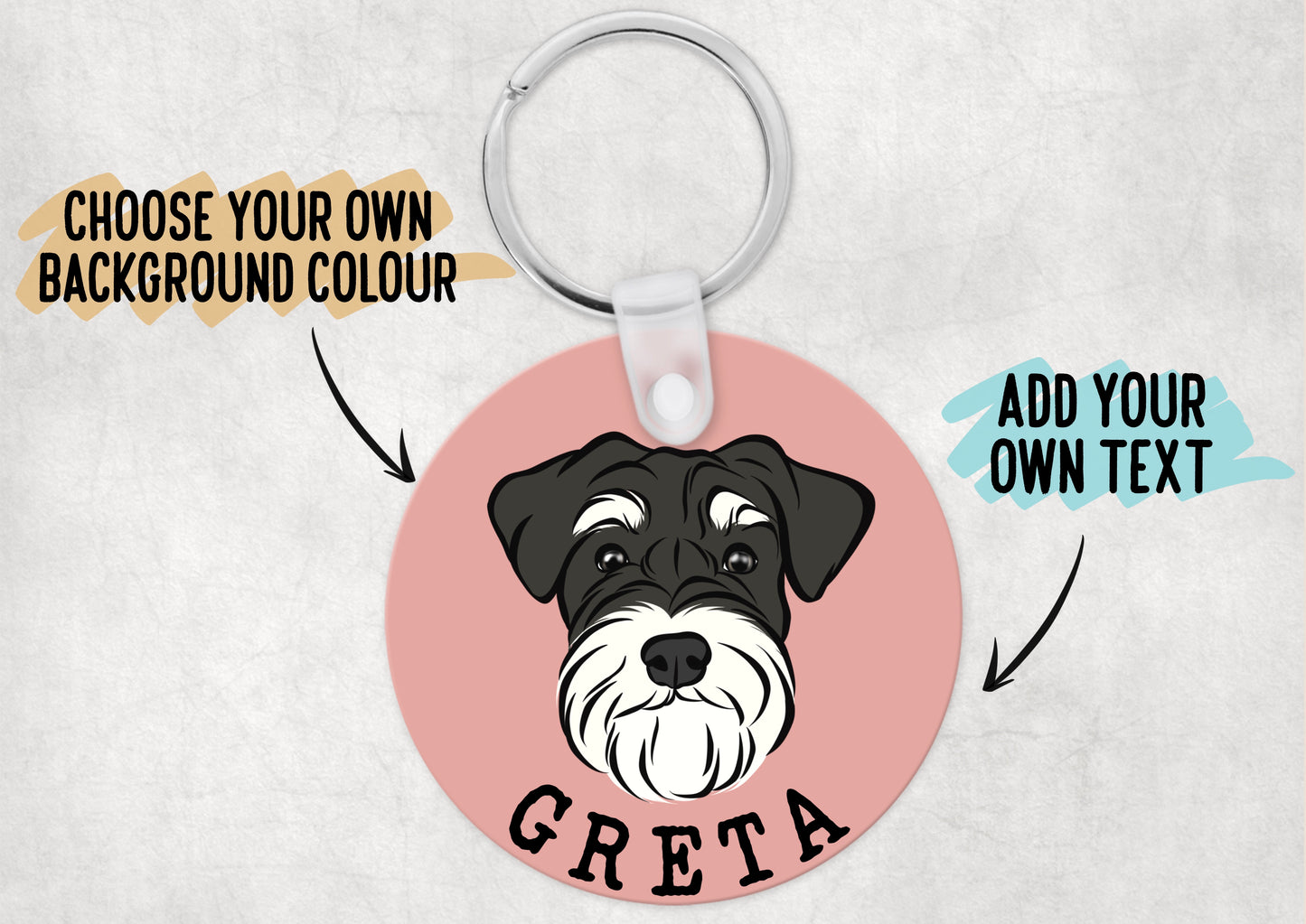 Miniature Schnauzer Keyring