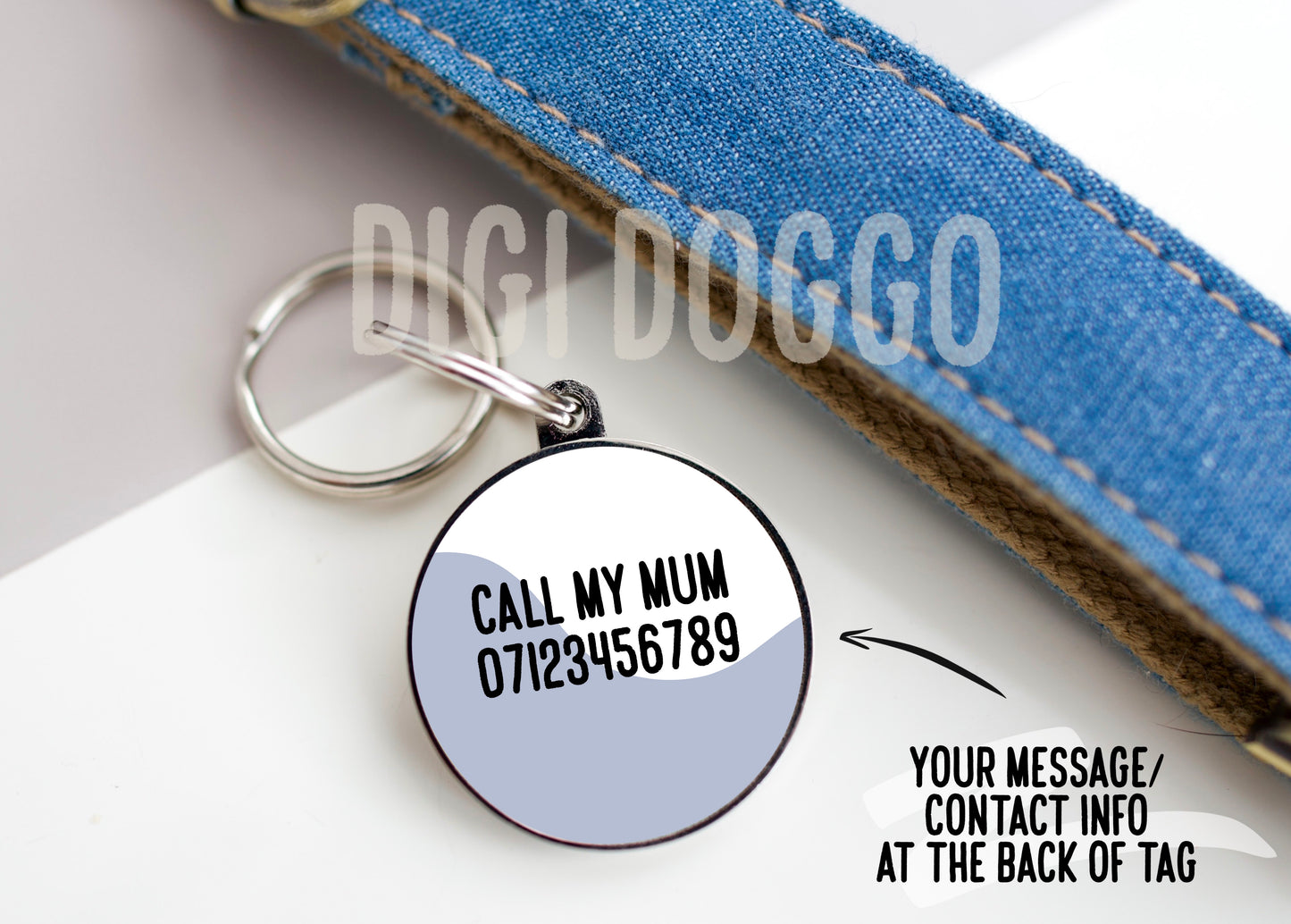 Miniature Schnauzer Outline ID Tag