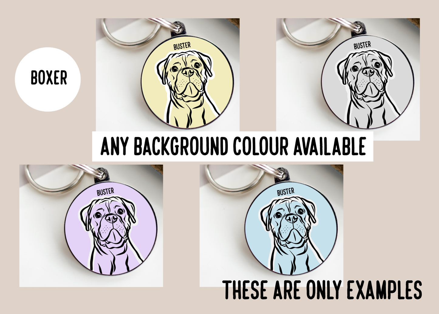 Boxer Outline ID Tag