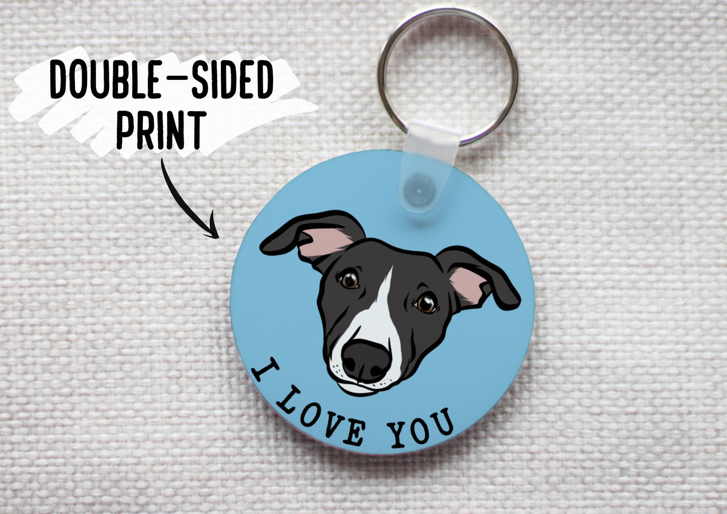 Whippet/ Greyhound Keyring