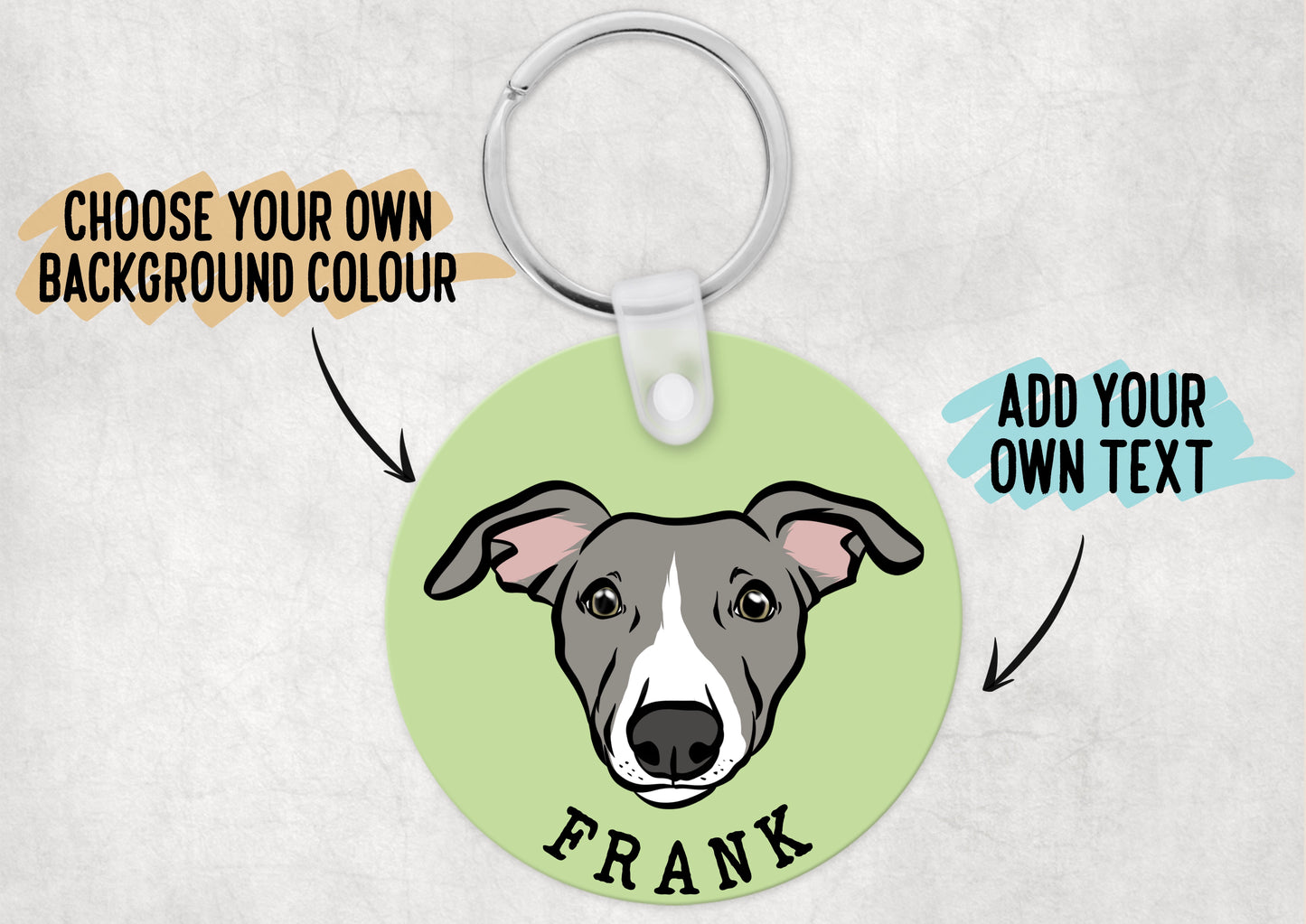 Whippet/ Greyhound Keyring