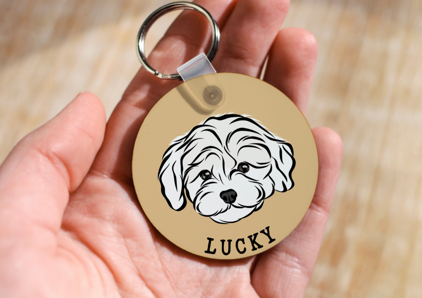 Personalised Maltipoo Keyring