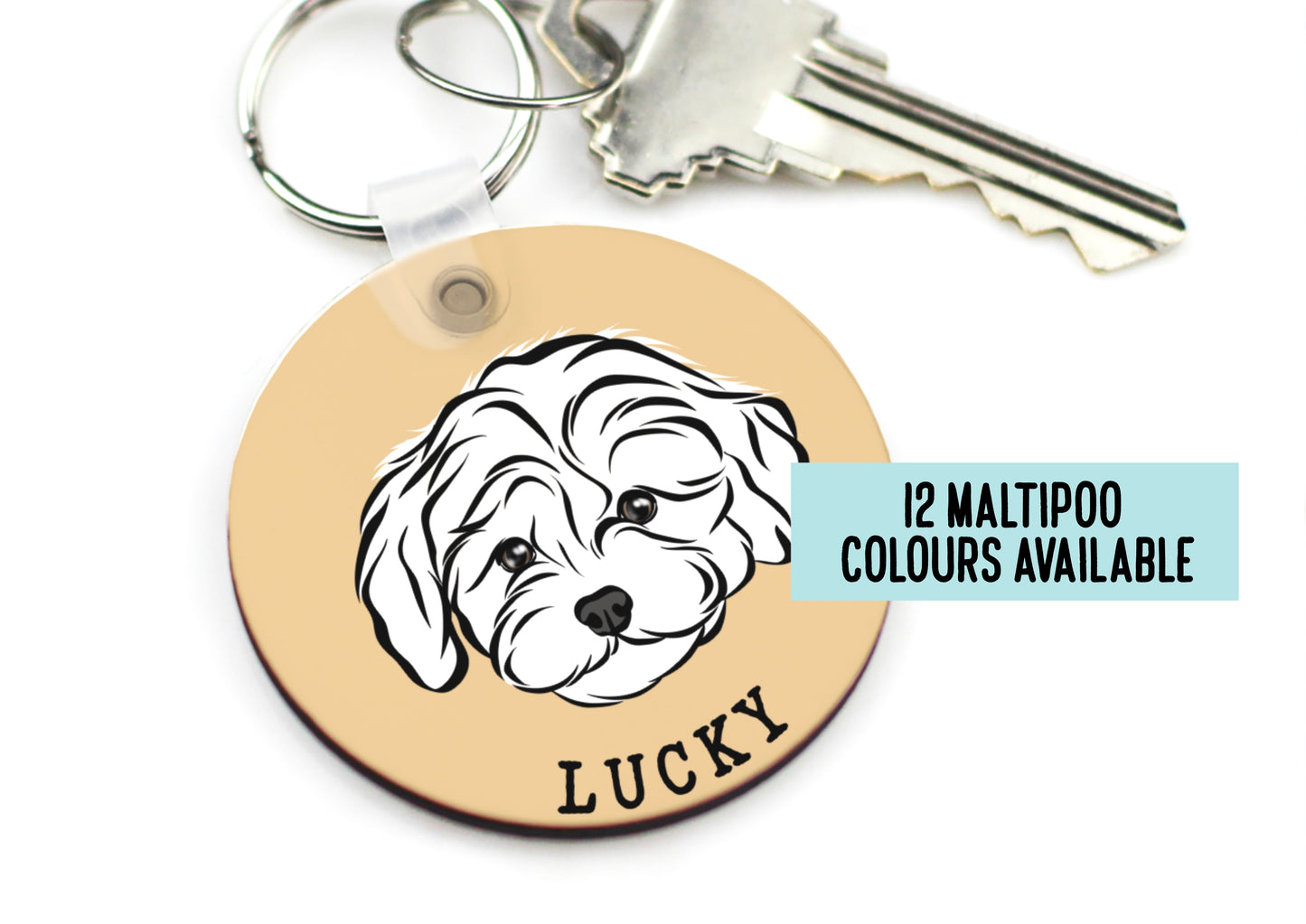 Personalised Maltipoo Keyring