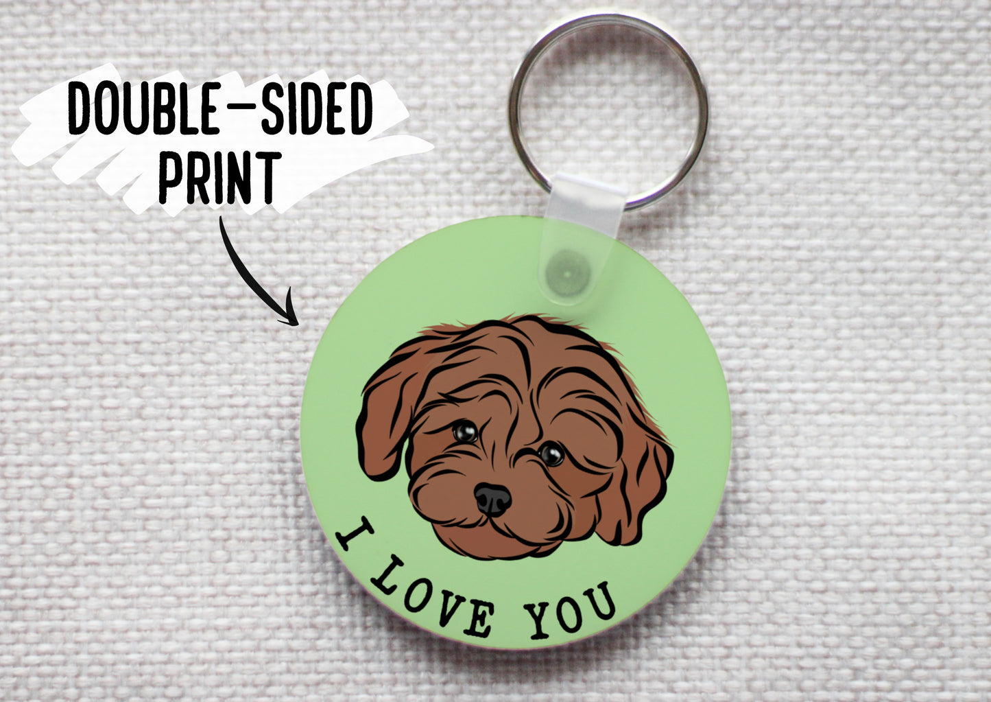 Personalised Maltipoo Keyring