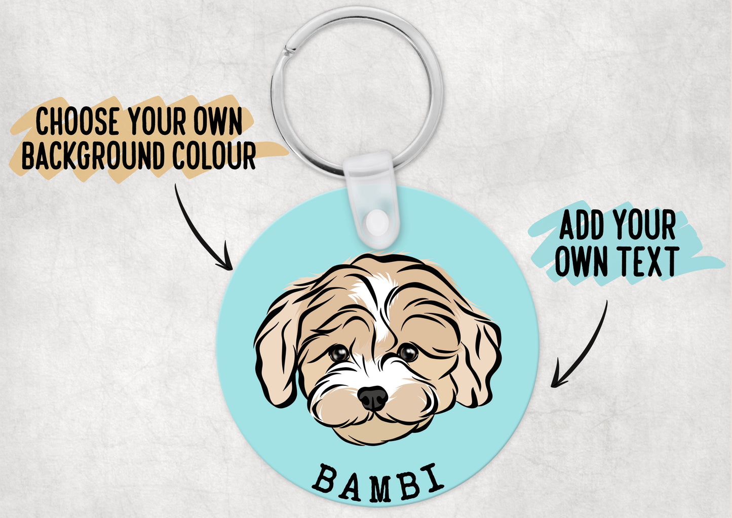 Personalised Maltipoo Keyring