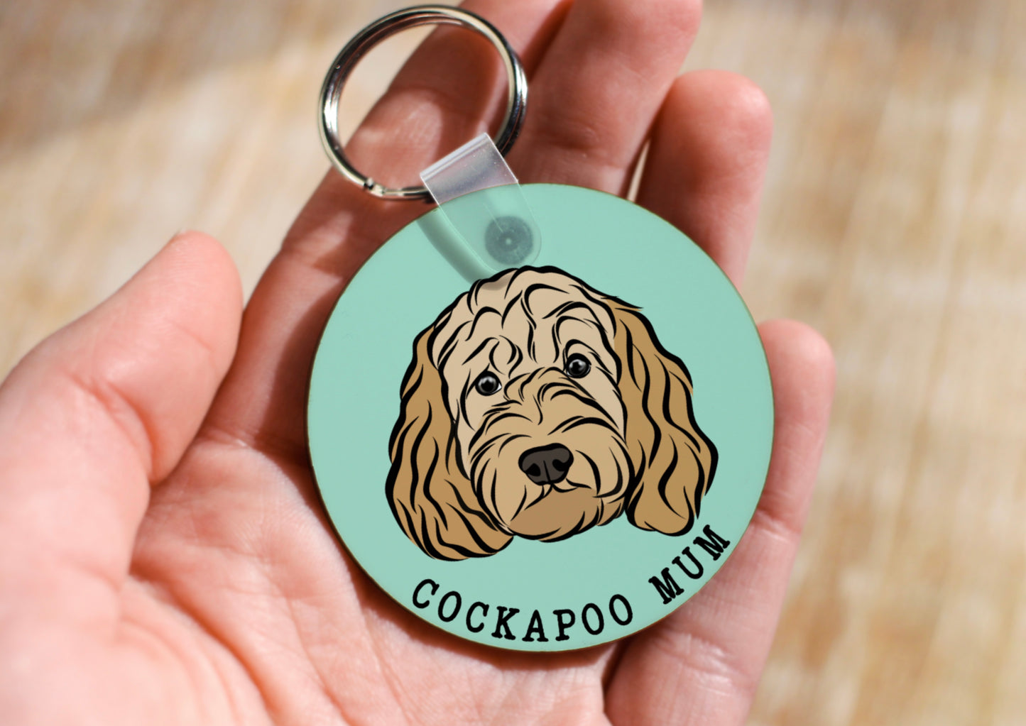 Personalised Cockapoo Keyring