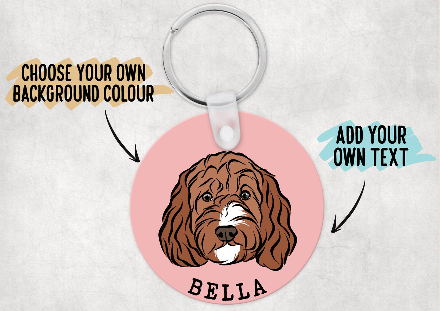 Personalised Cockapoo Keyring