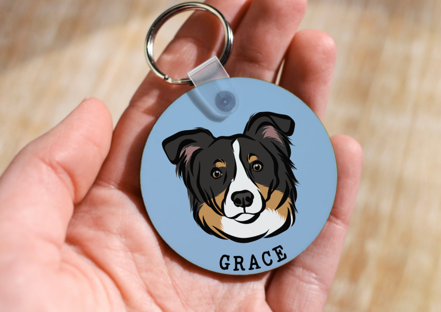 Border Collie Keyring