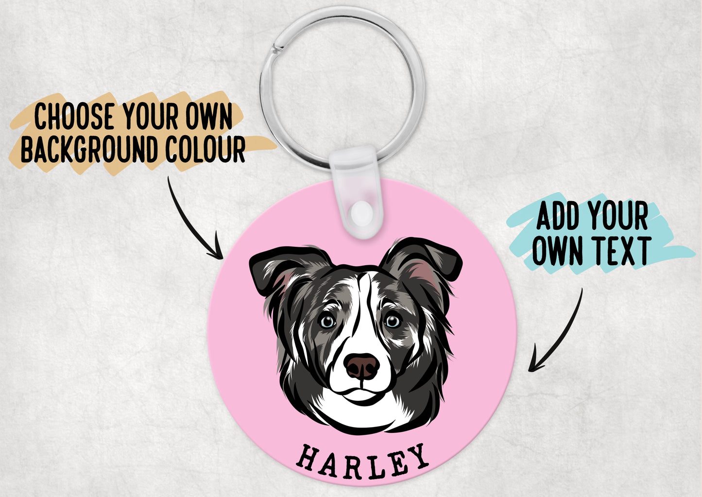 Border Collie Keyring