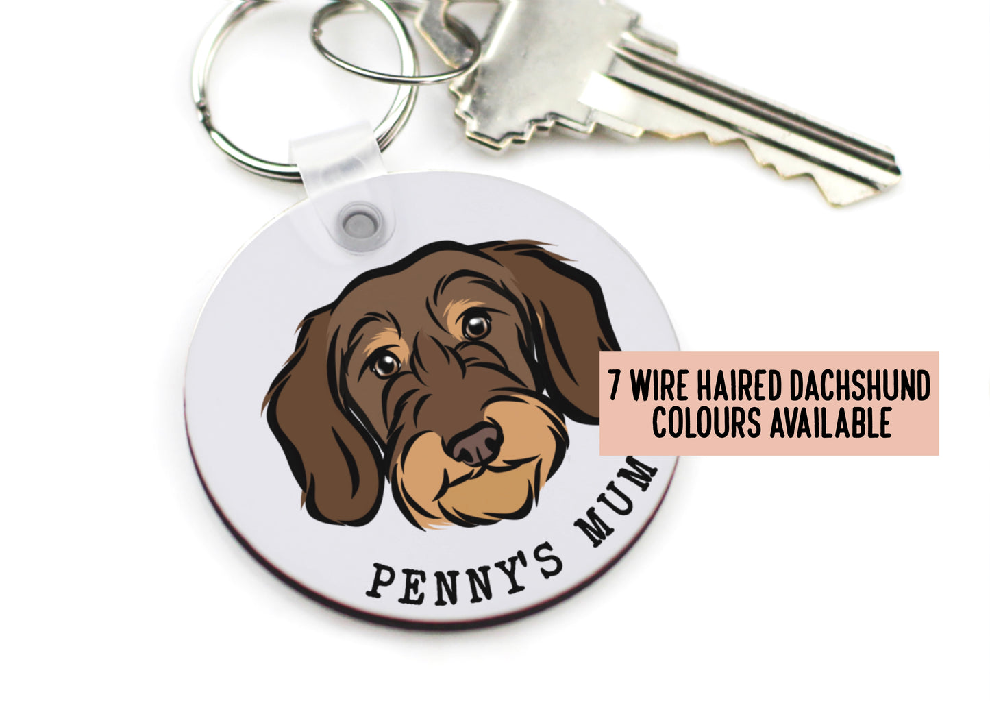 Wire Haired Dachshund Keyring