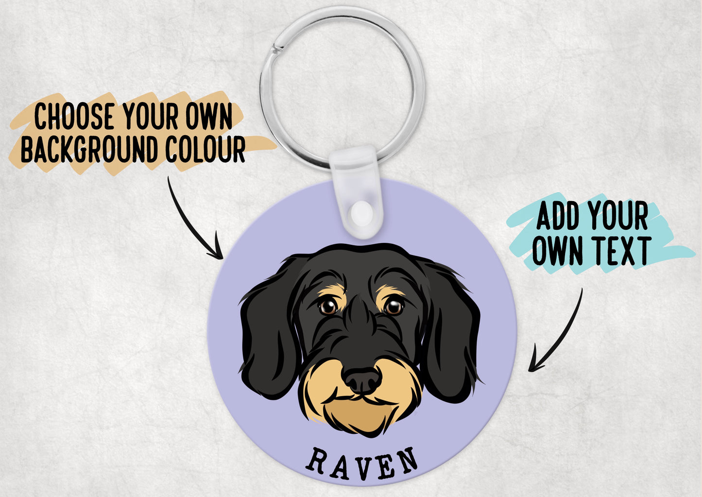Wire Haired Dachshund Keyring