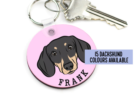 Personalised Dachshund Keyring