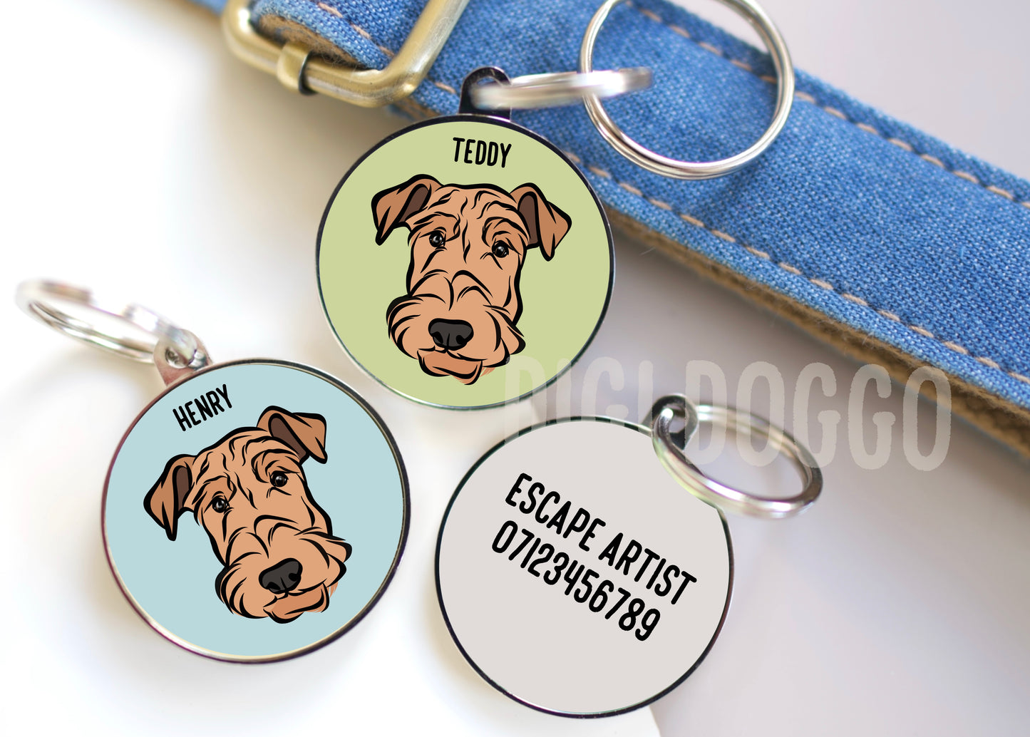 Airedale Terrier ID Tag
