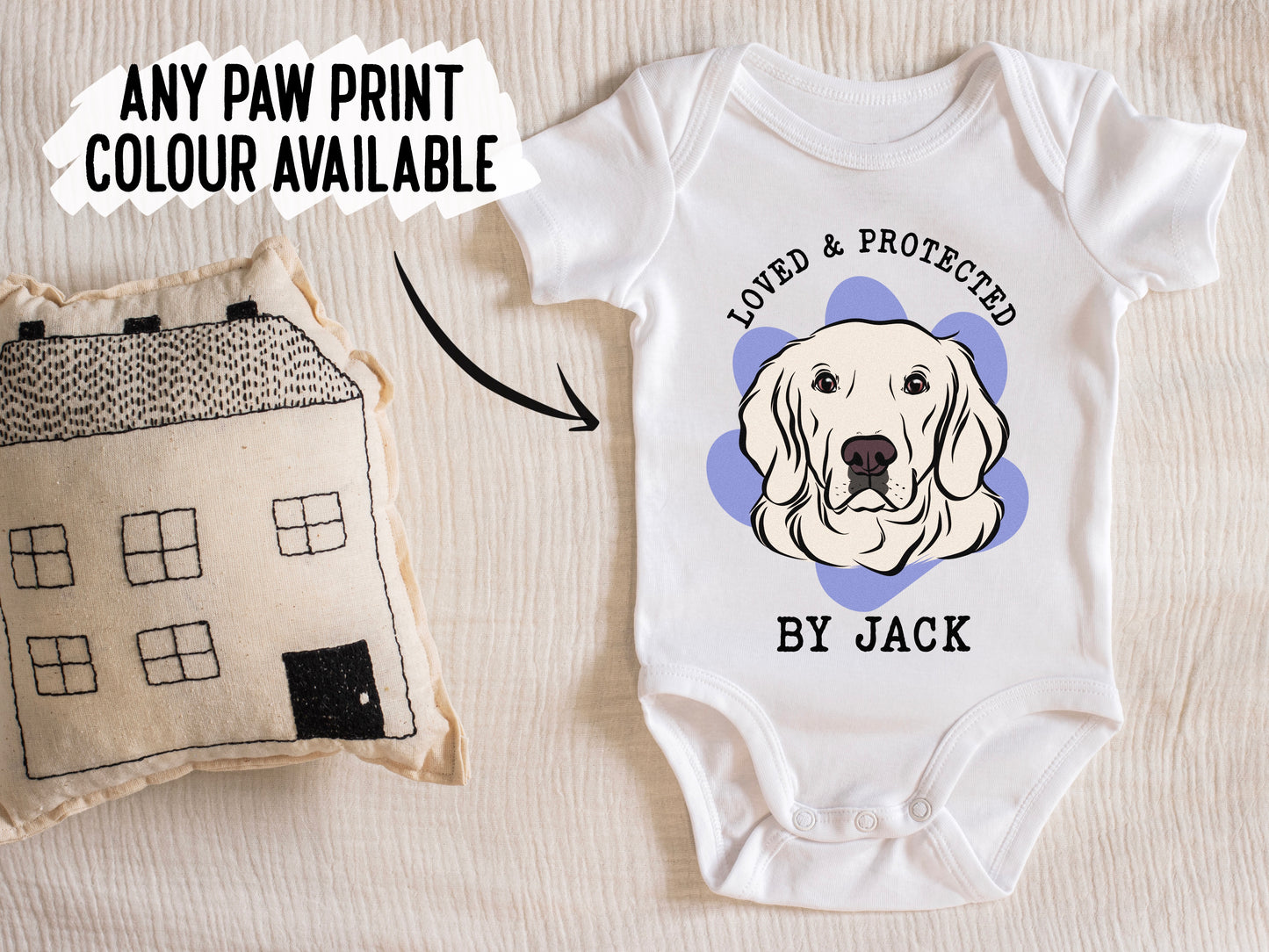 Golden Retriever Baby Onesie