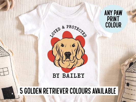 Golden Retriever Baby Onesie
