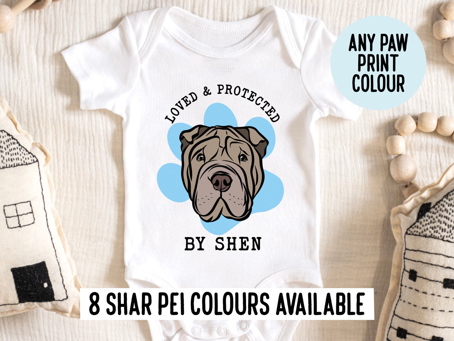 Shar Pei Baby Onesie