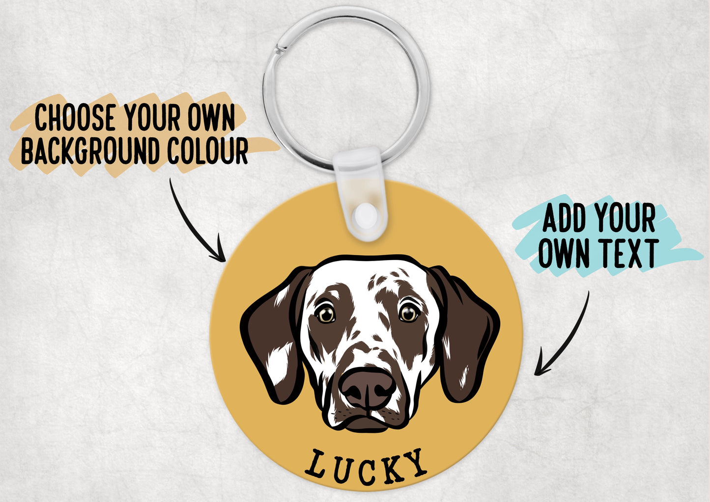Personalised Dalmatian Keyring