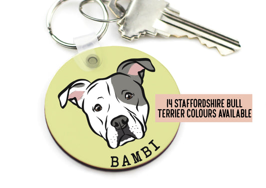 Staffordshire Bull Terrier Keyring