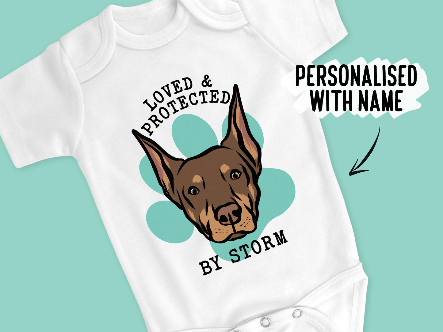 Doberman Baby Onesie