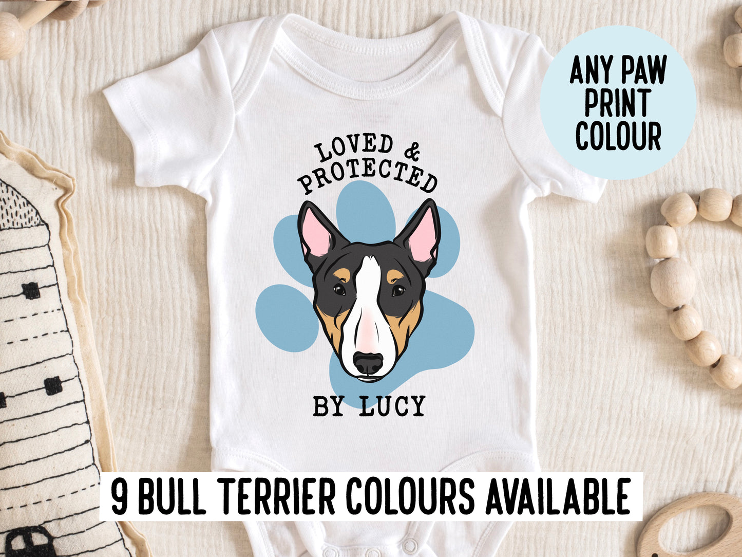 Bull Terrier Baby Onesie