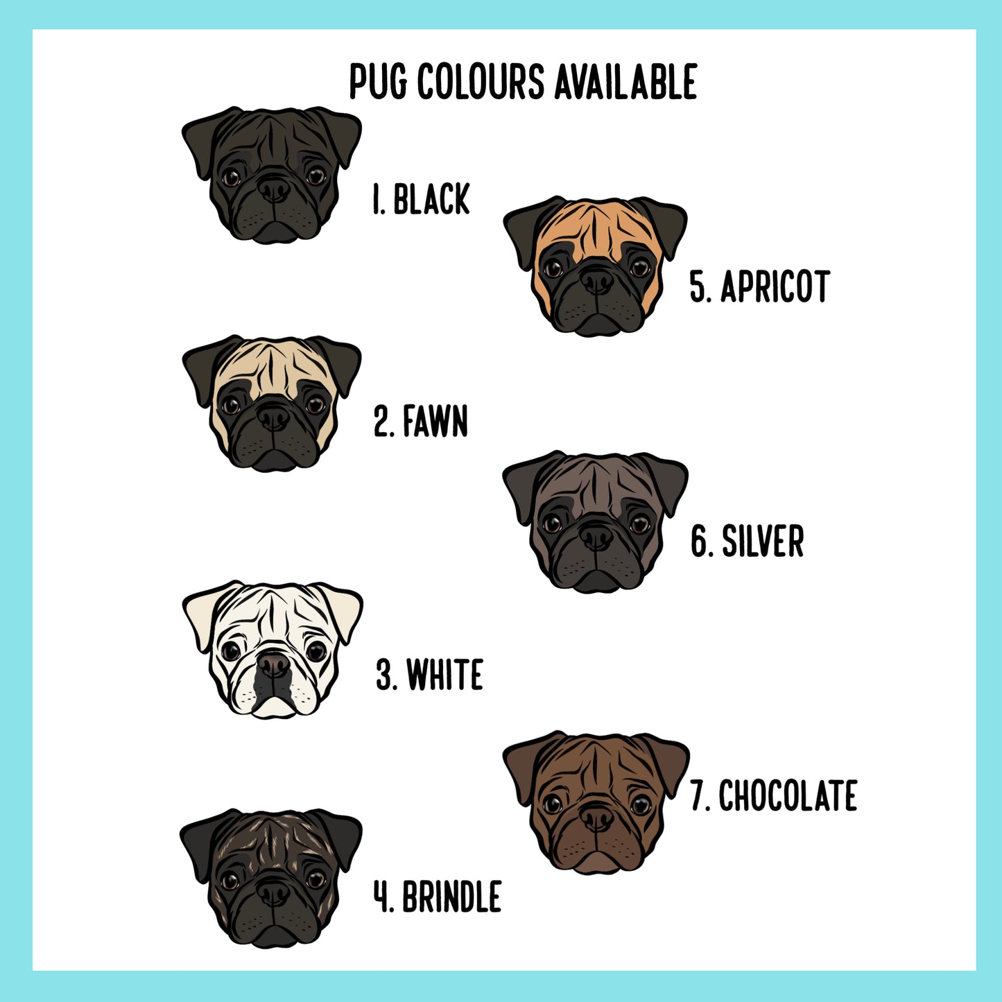 Personalised Pug Keyring