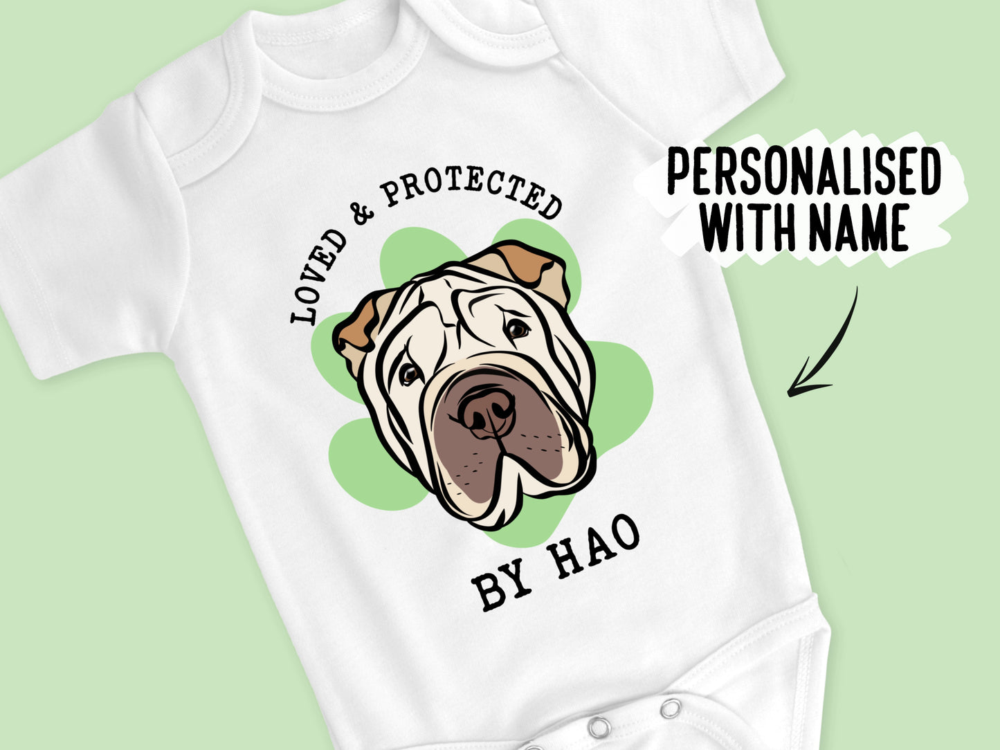Shar Pei Baby Onesie