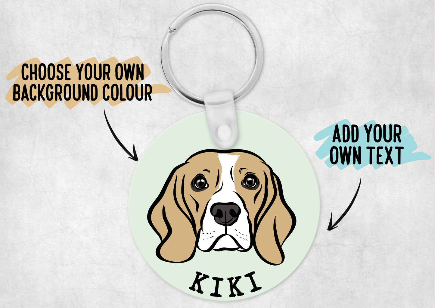 Personalised Beagle Keyring