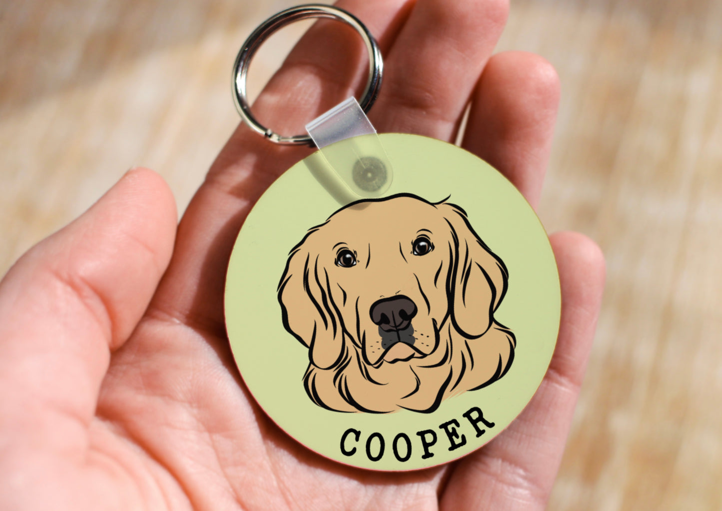 Golden Retriever Keyring