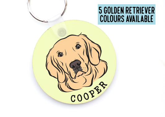 Golden Retriever Keyring