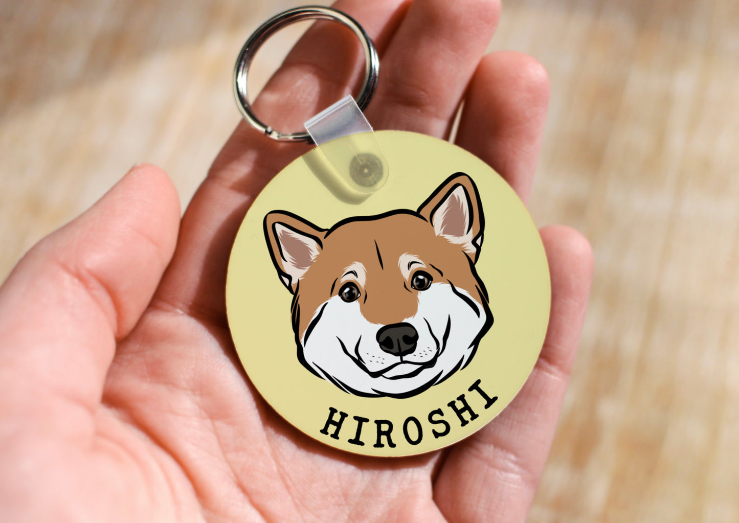 Personalised Shiba Inu Keyring