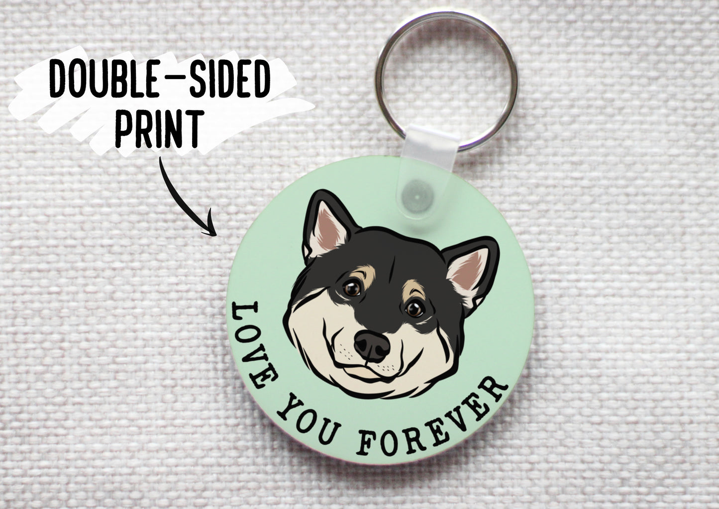 Personalised Shiba Inu Keyring