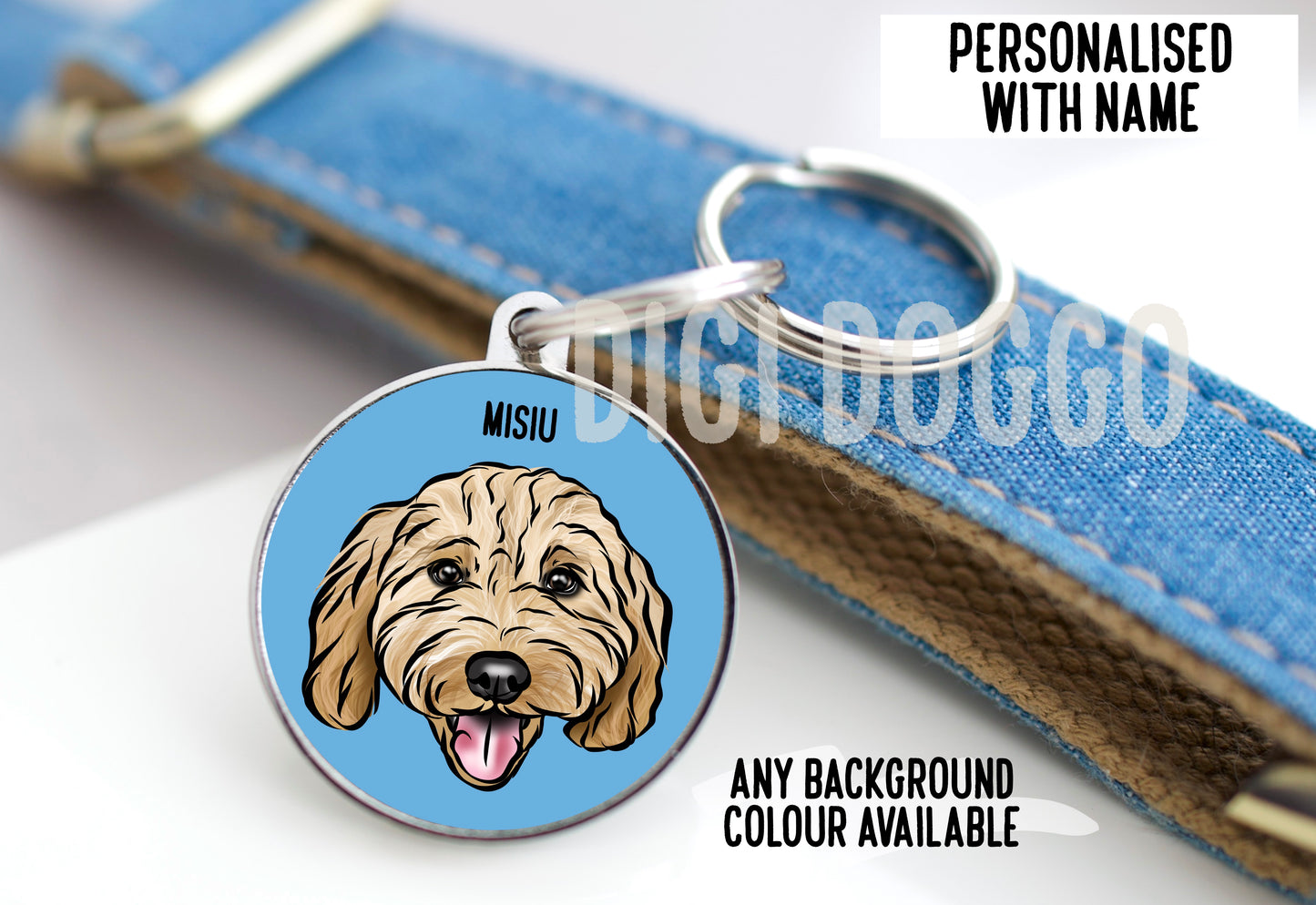 Bespoke Pet Portrait ID Tag