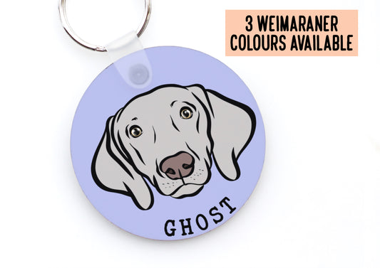 Personalised Weimaraner Keyring