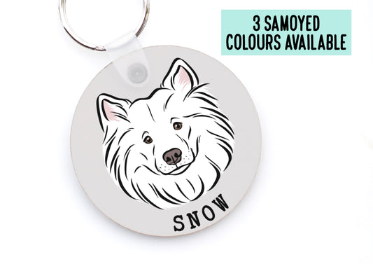 Personalised Samoyed Keyring
