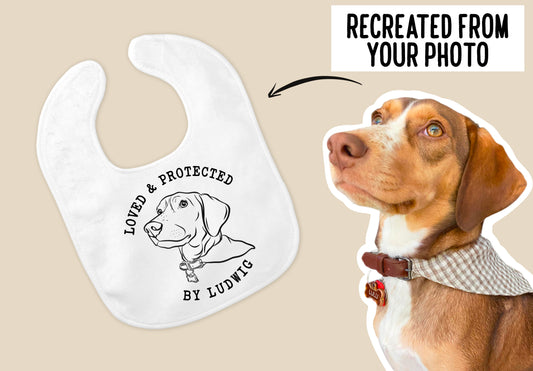 Outline Pet Portrait Baby Bib
