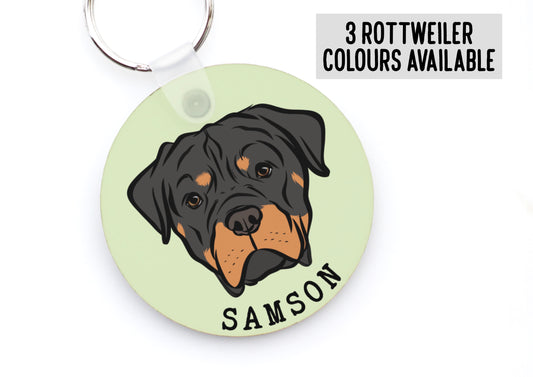 Personalised Rottweiler Keyring