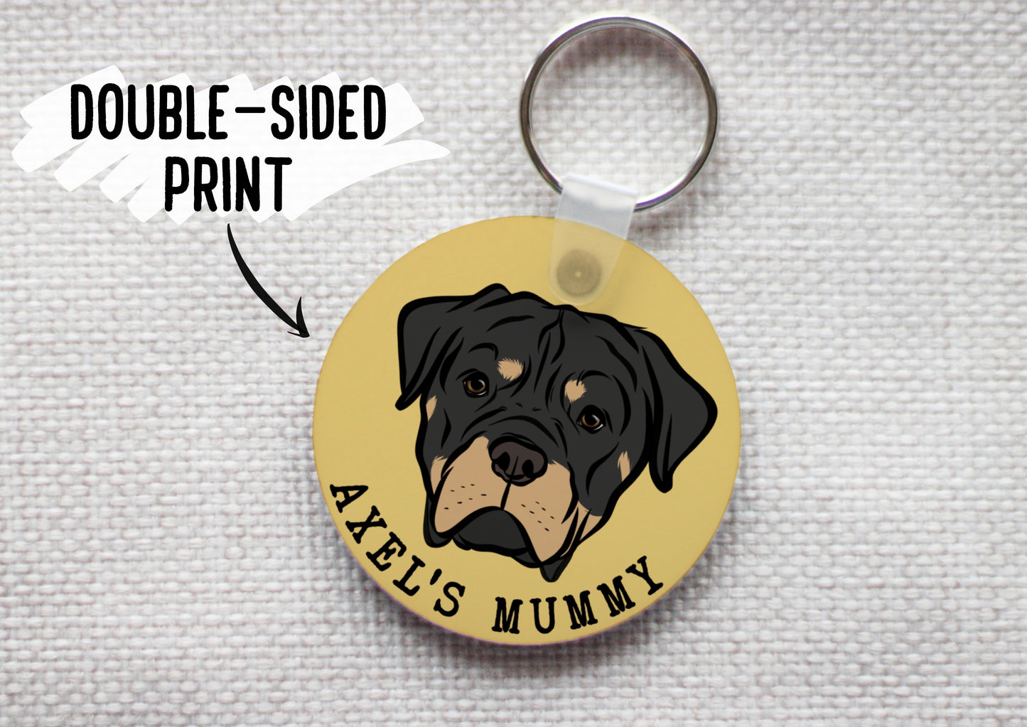 Personalised Rottweiler Keyring