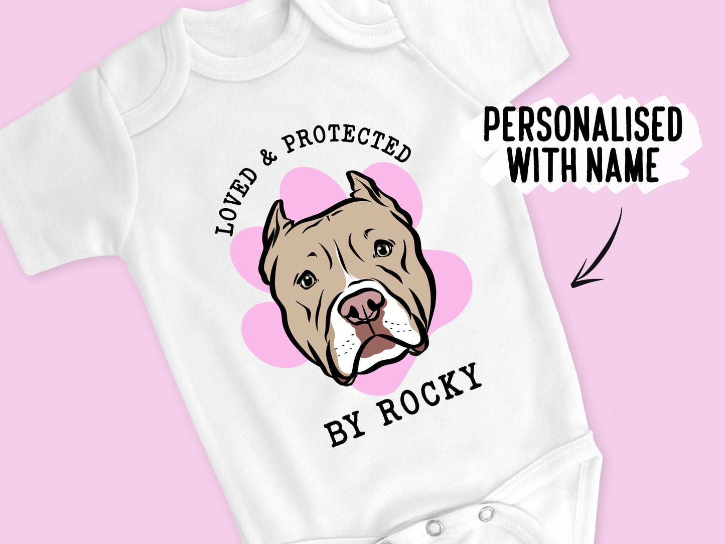 Pitbull Dog Baby Onesie