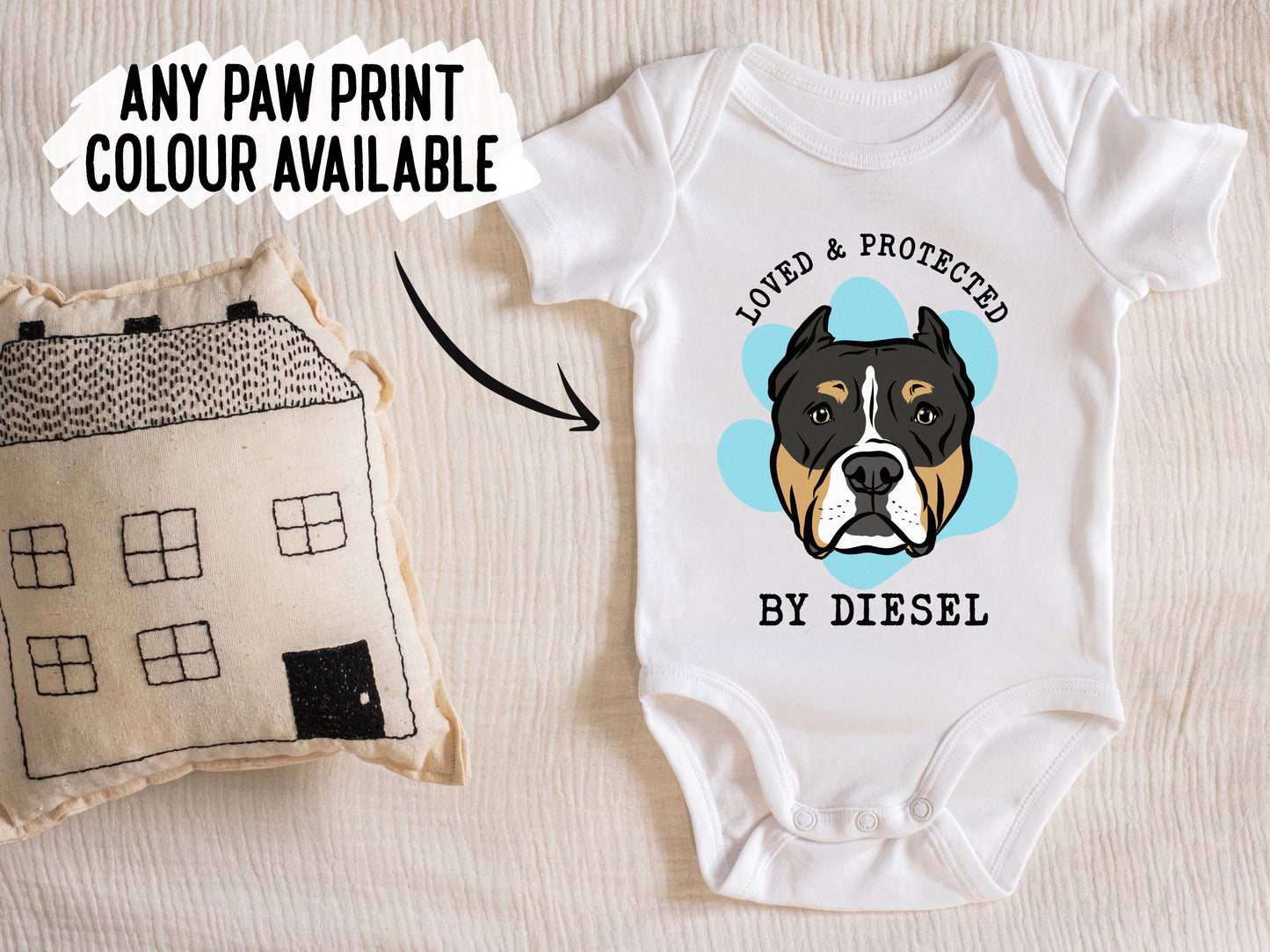 Pitbull Dog Baby Onesie