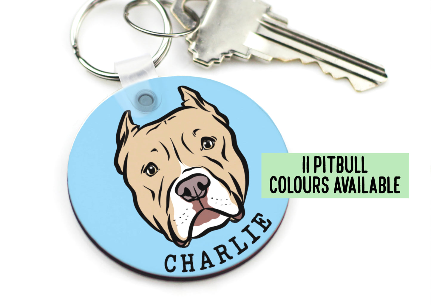 Personalised Pitbull Keyring