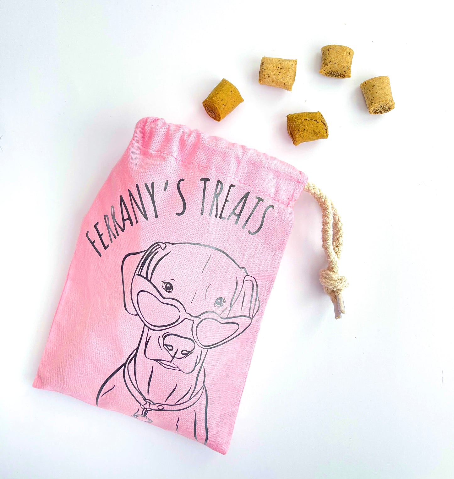 Pet Portrait Treat Bag (Pink)