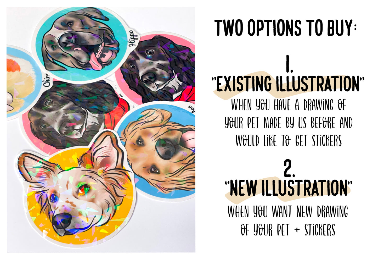 Holographic Stickers (4 x Medium)