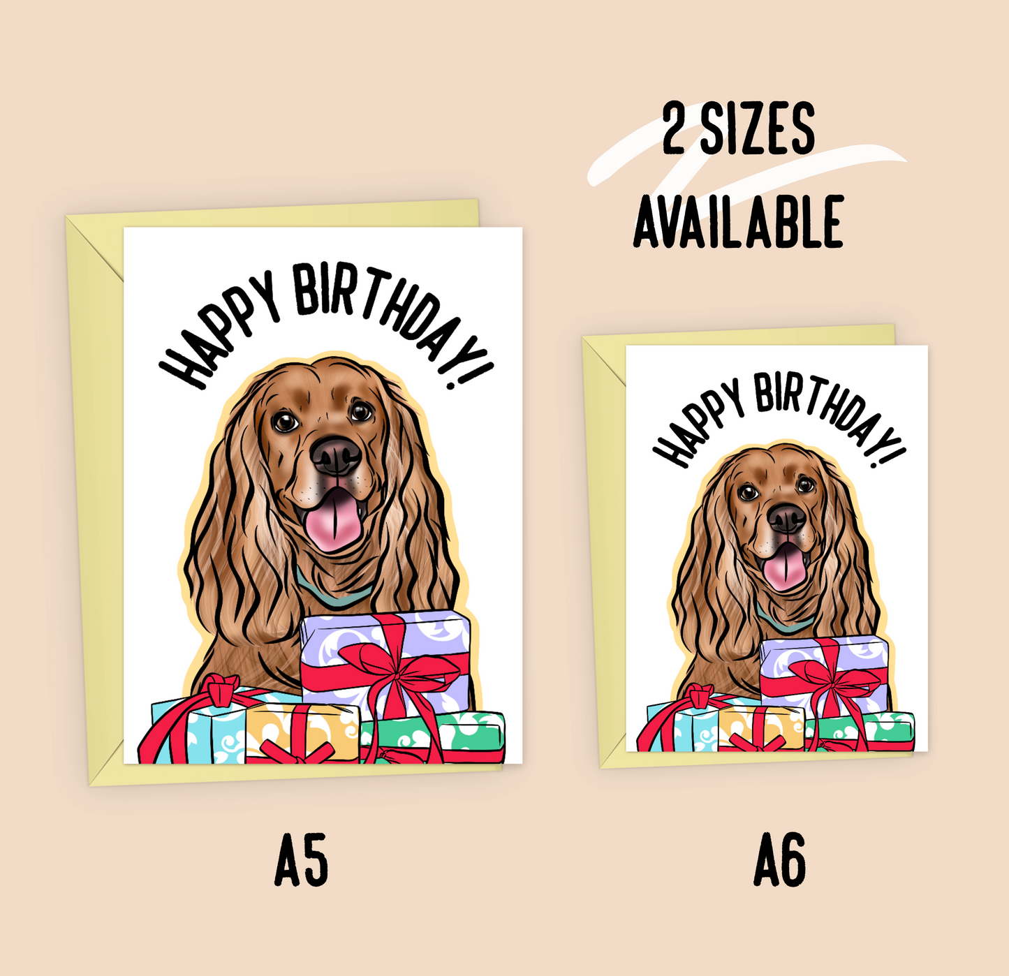 Cocker Spaniel Birthday Card