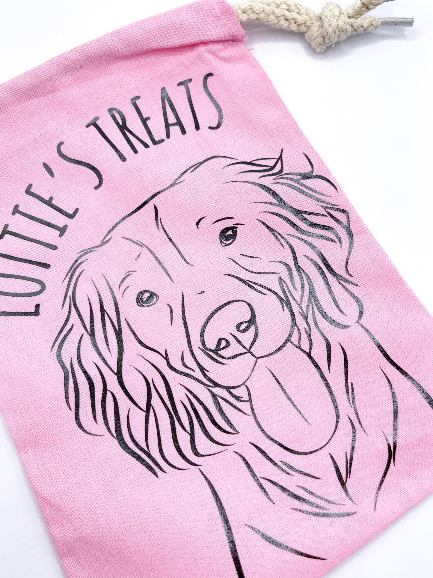 Pet Portrait Treat Bag (Pink)