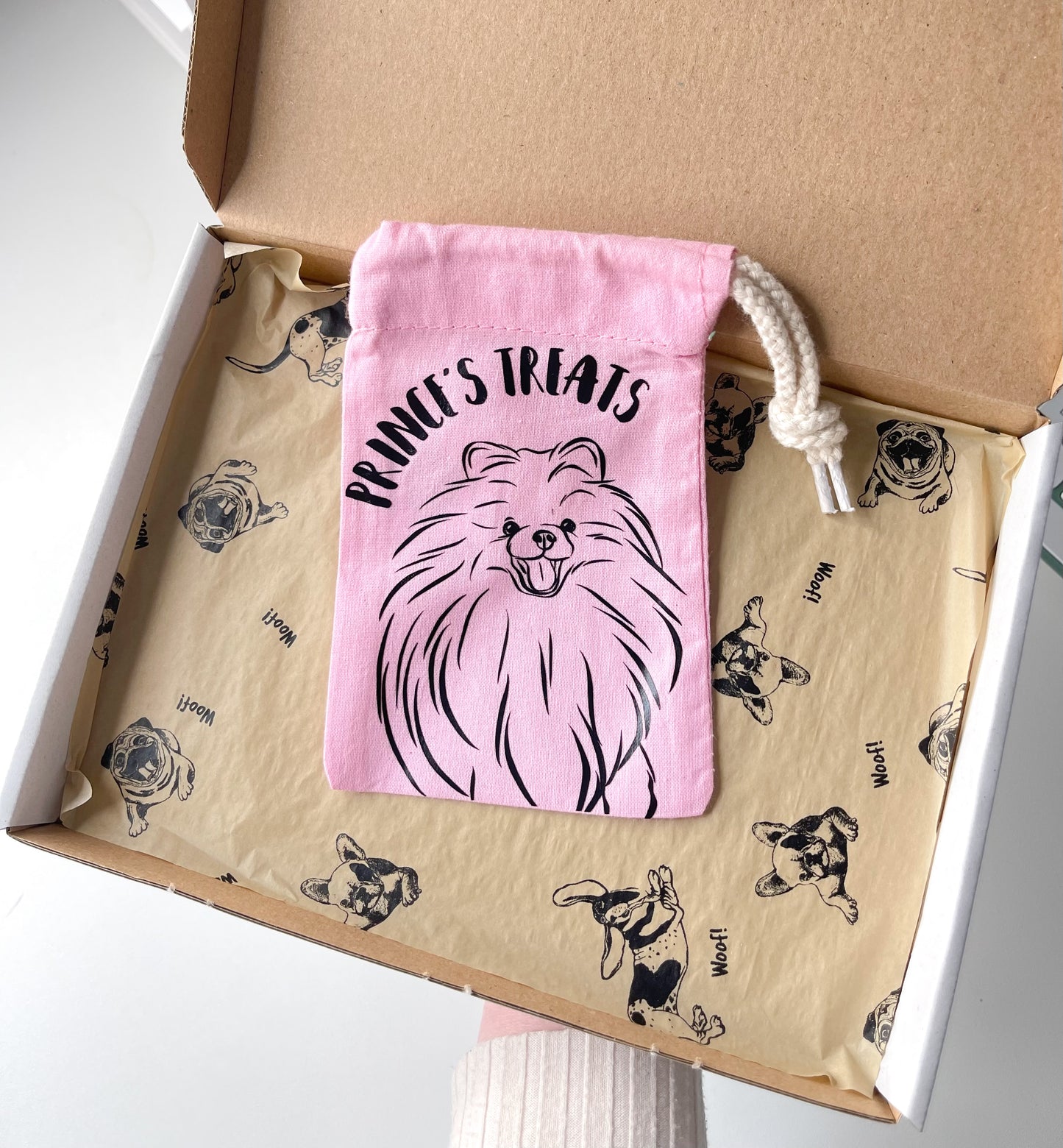 Pet Portrait Treat Bag (Pink)