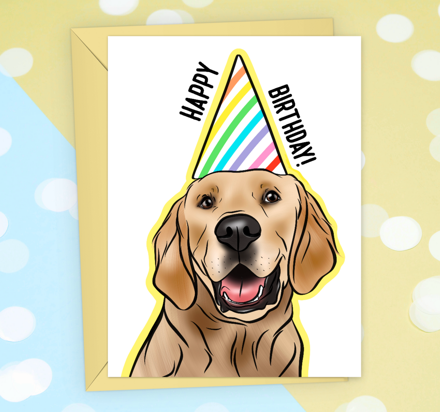 Golden Retriever Birthday Card