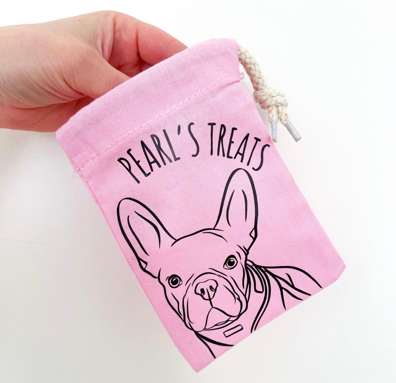 Pet Portrait Treat Bag (Pink)