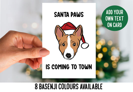 Basenji Christmas Card